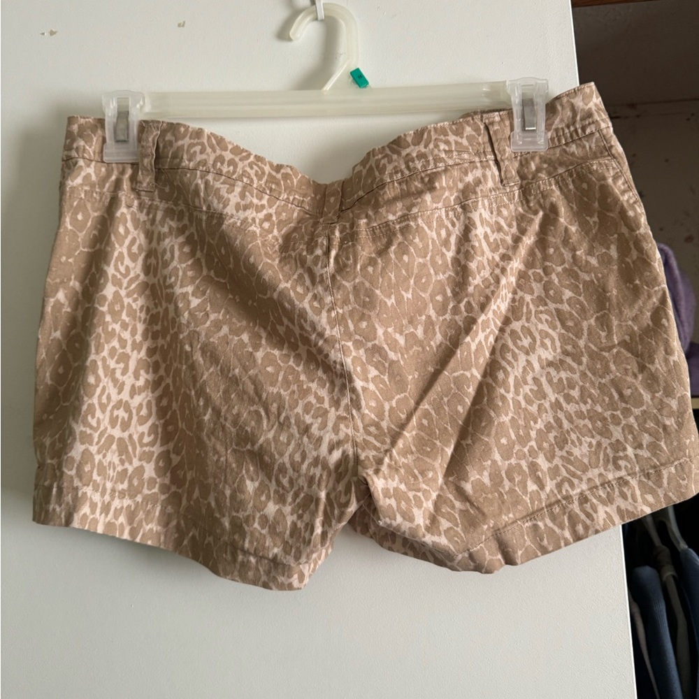 Leopard Print Tan Women's Shorts